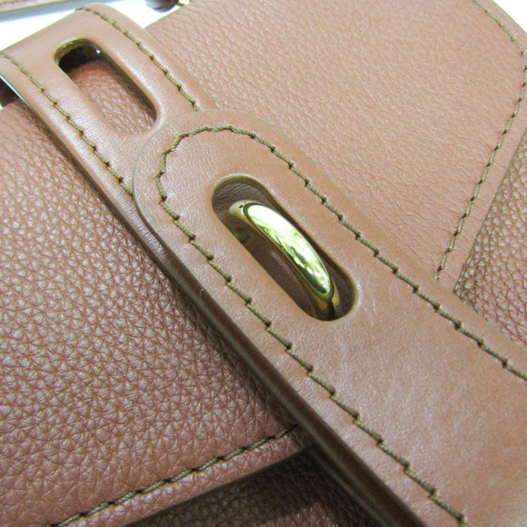 Chloé ABY S20B71P Women's Leather Shoulder Bag Red Brown - Picture 4 of 13